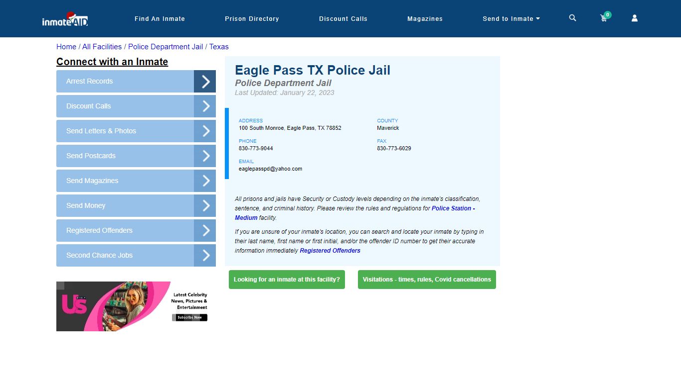 Eagle Pass TX Police Jail & Inmate Search - Eagle Pass, TX