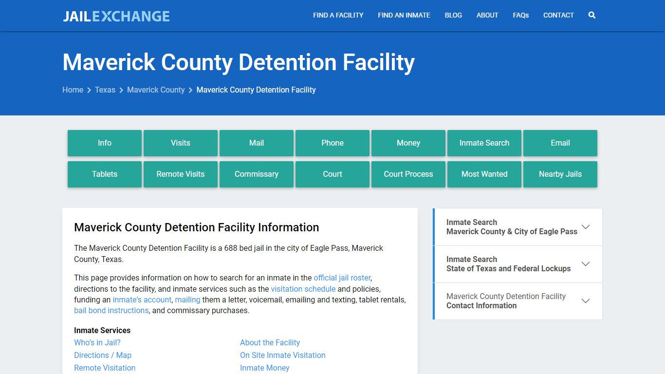 Maverick County Detention Facility, TX - Jail Exchange