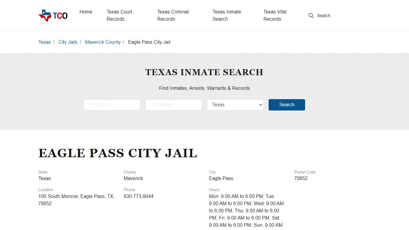 Eagle Pass City Jail - txcountyoffices.org