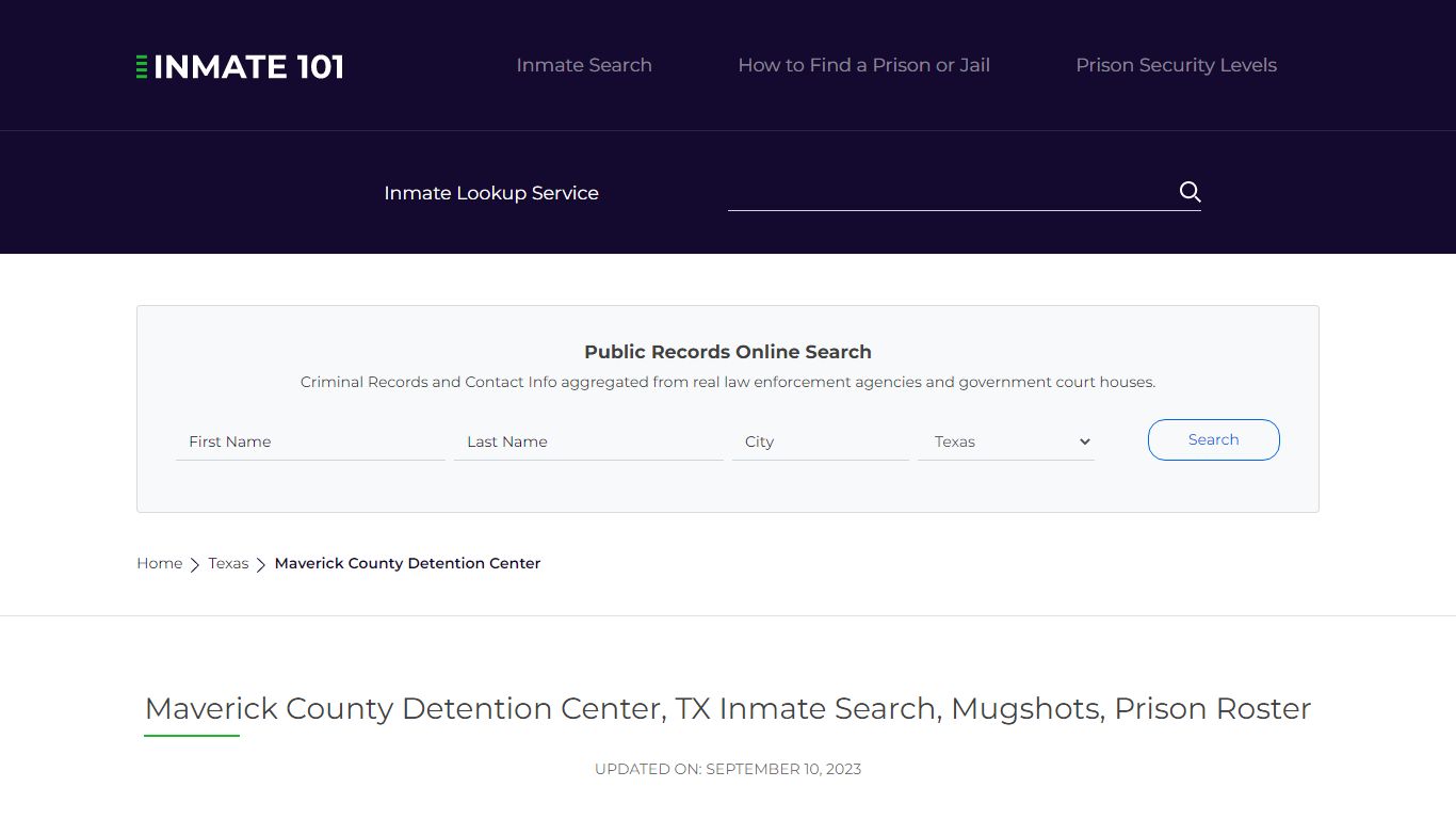 Maverick County Detention Center, TX Inmate Search, Mugshots, Prison ...